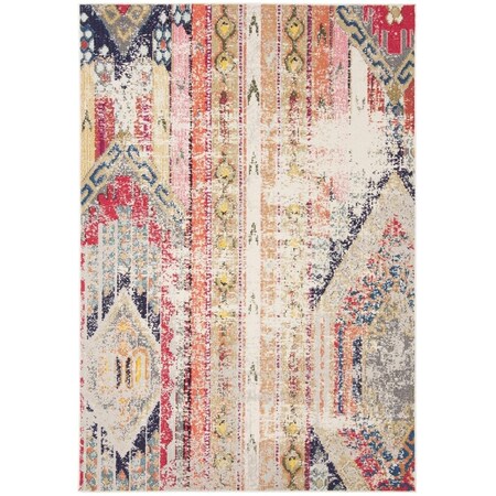 Safavieh Madison 400 Power Loomed Small Rectangle Area RugGrey & Orange 4 x 6 ft. MAD422G-4